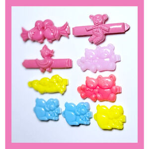 My Little Pony MLP G1 Vtg Barrette Hair Clip Accessories Lot Bird & Lily Teddies